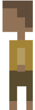 A pixel art farmer