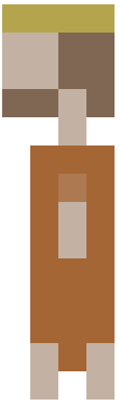 A pixel art farmer