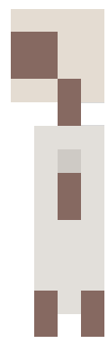 A pixel art farmer